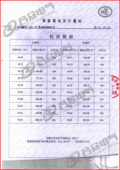 匝間沖擊耐壓試驗(yàn)儀證書(shū)