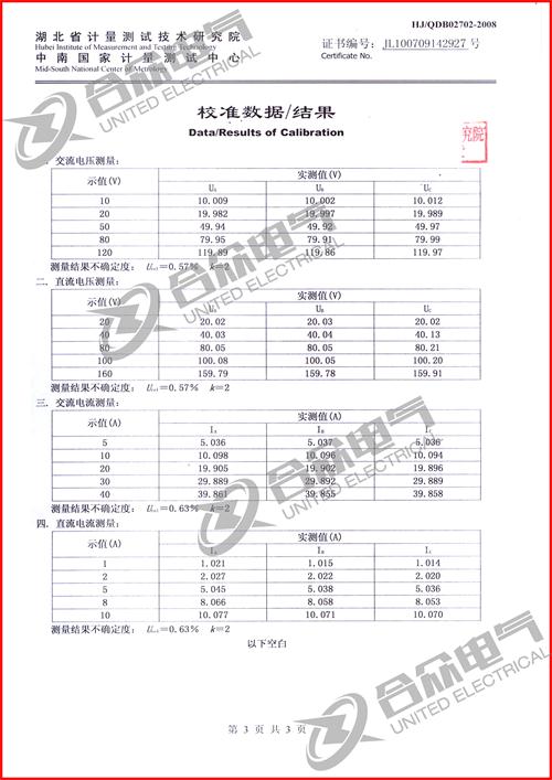 熱繼電器測(cè)試儀證書